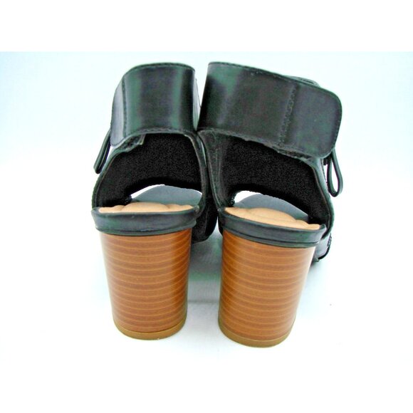 Kim Rogers Sada Booties Open Toe Ankle Womens Size 7.5M Black Block Heel Zipper - Picture 6 of 10